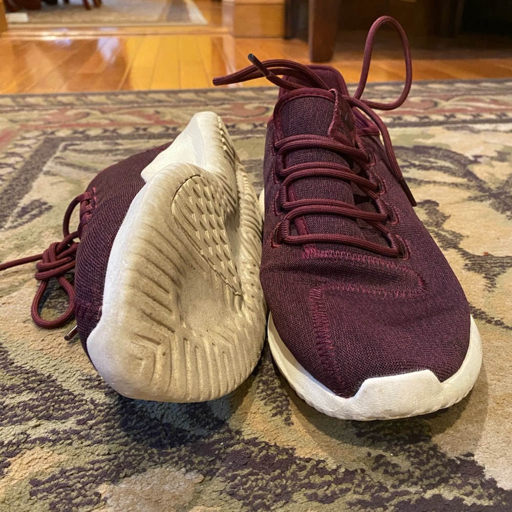Burgundy Adidas Sneakers Size 8.5